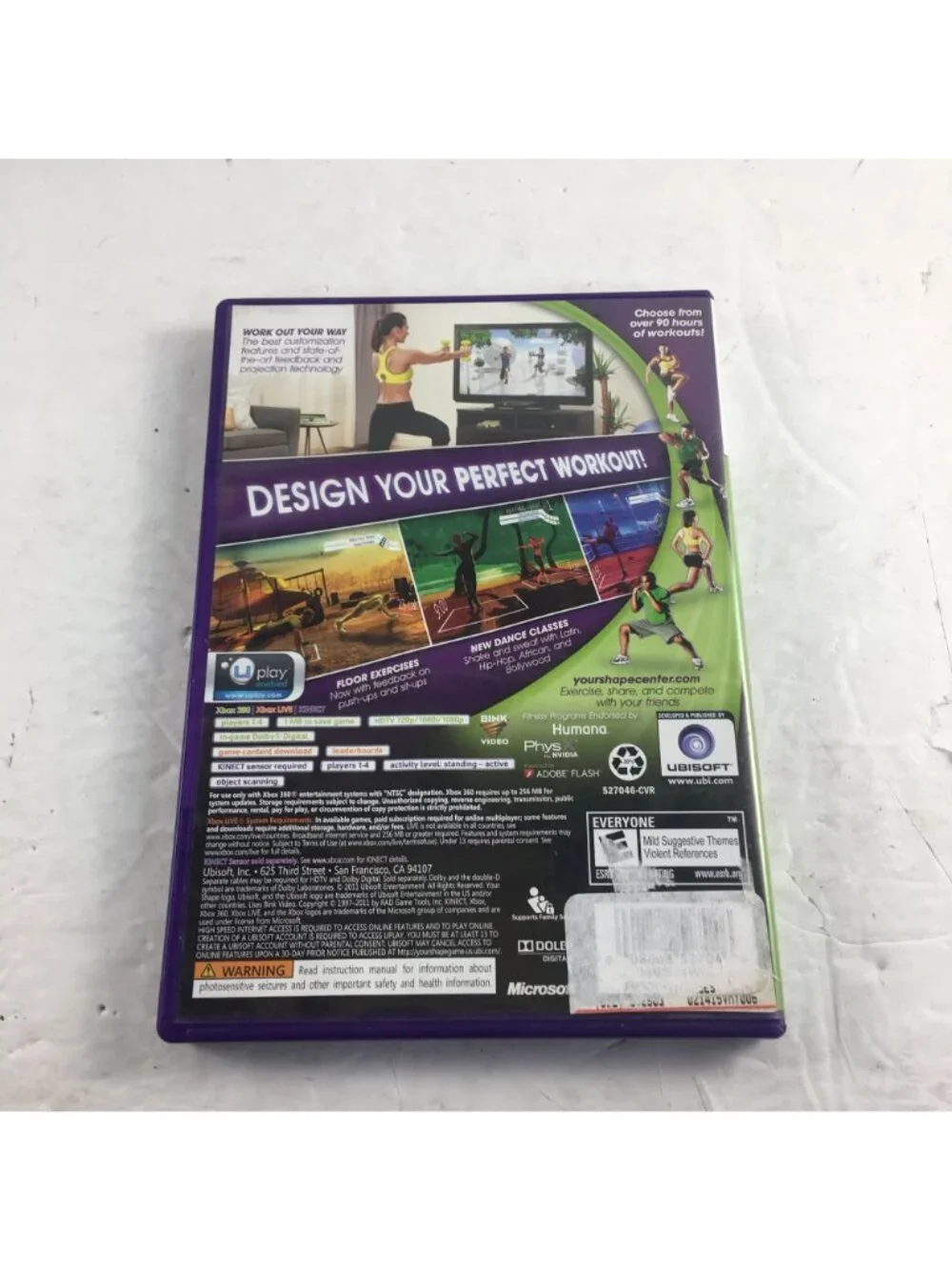 MICROSOFT XBOX 360 YOUR SHAPE FITNESS EVOLVED 2012 MANUAL INCLUDED